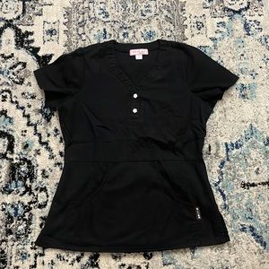💰3 items for $25 🏷 Women Koi by Kathy Peterson Justine Black Scrub Top sz S